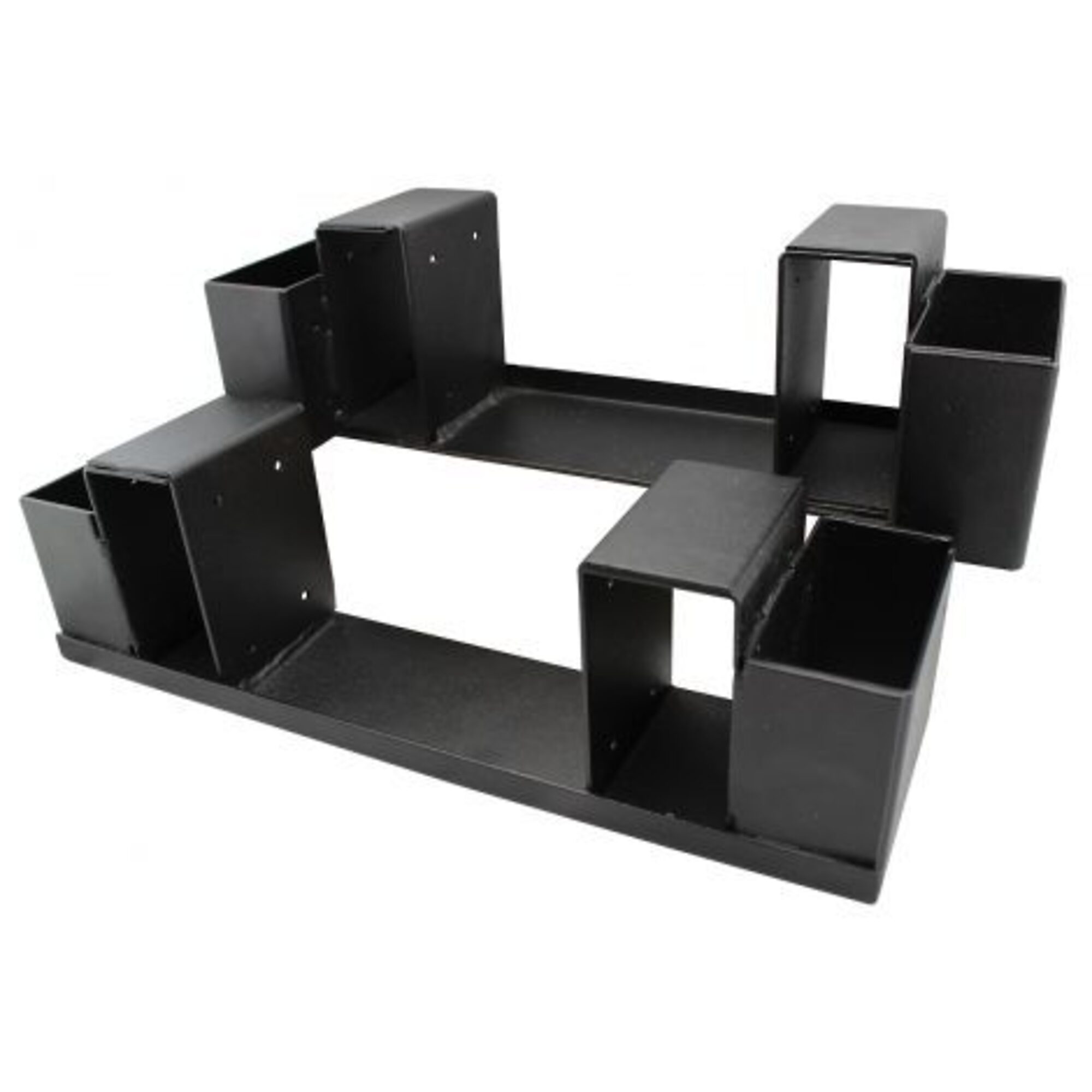US Stove Company, Log Rack Brackets Kit with Adjustable Uprights, Color Black, Material Steel, Model# HCLRK